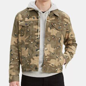 Levi's Men's Camo Leopard Denim Tucker Jacket, Size 3XL
